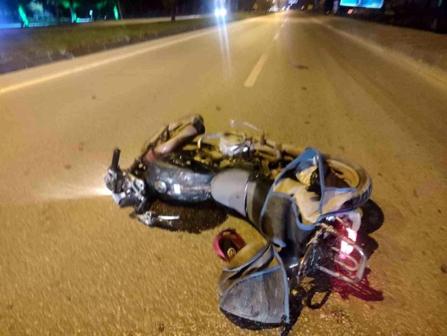 motosiklet kazası: Bir kişi yaralandı